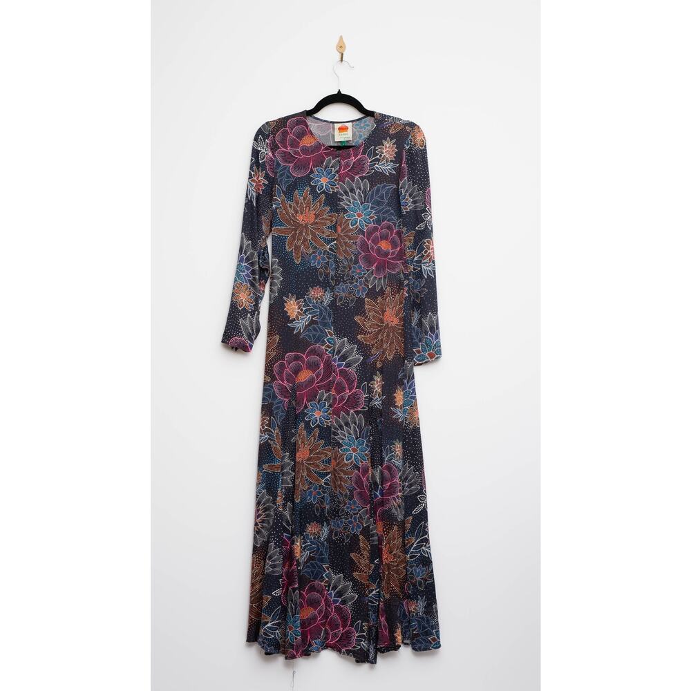 FARM Rio Blue Floral Maxi Dress Size S - Picture 3 of 7
